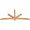 Ekena Millwork Alberta Smooth Timber Gable Bracket, Western Red Cedar, 84"W x 42"H x 3 1/2"D x 3 1/2"F, 12/12 Pitch GBW084X42X0404ALB00SWR - alternate 2
